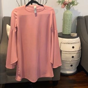NWOT adorable mauve pink long sleeve dress.